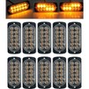 Riloer High Brightness Amber Emergency Strobe Lights, Universal 12-LEDs 36W