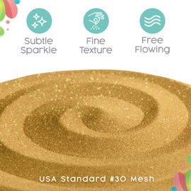 Sandsational Sparkle Gold Shimmer Unity Sand, 3 LB (48 oz), Metallic Colored Sand for Weddings, Vase Filler, Home Decor, Crafts, Terrariums, and More