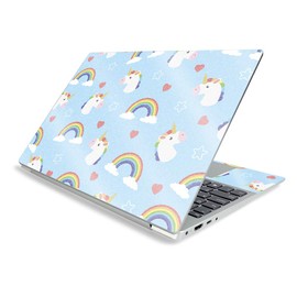 MightySkins Glossy Glitter Skin Compatible with Lenovo IdeaPad S340 15" (2019) - Unicorn Perfection | Protective, Durable High-Gloss Glitter Finish | Easy to Apply and Change Style | Made in The USA