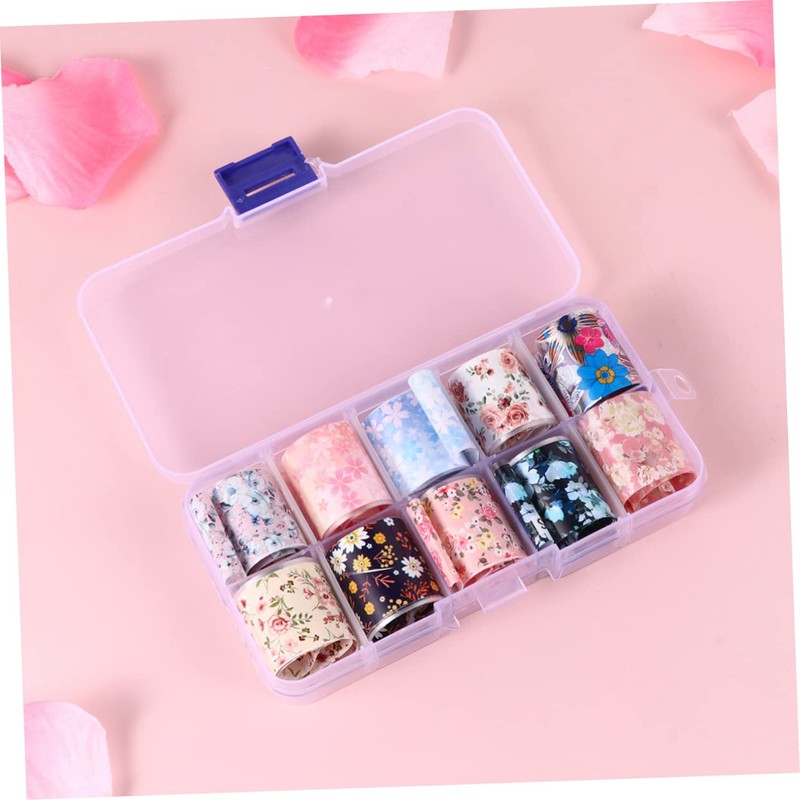 Beavorty 10pcs Stylish Nail Art Decals Set Pattern DIY Nail