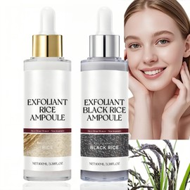 Peel Shot Rice Ampoule,Face Exfoliator & Body Scrub Exfoliator,Pore Minimizer,Gentle Facial Scrub for Blackheads,Rice Peel Shot Toner,Soft Exfoliating Dead Skin Remover for Most Skin Types