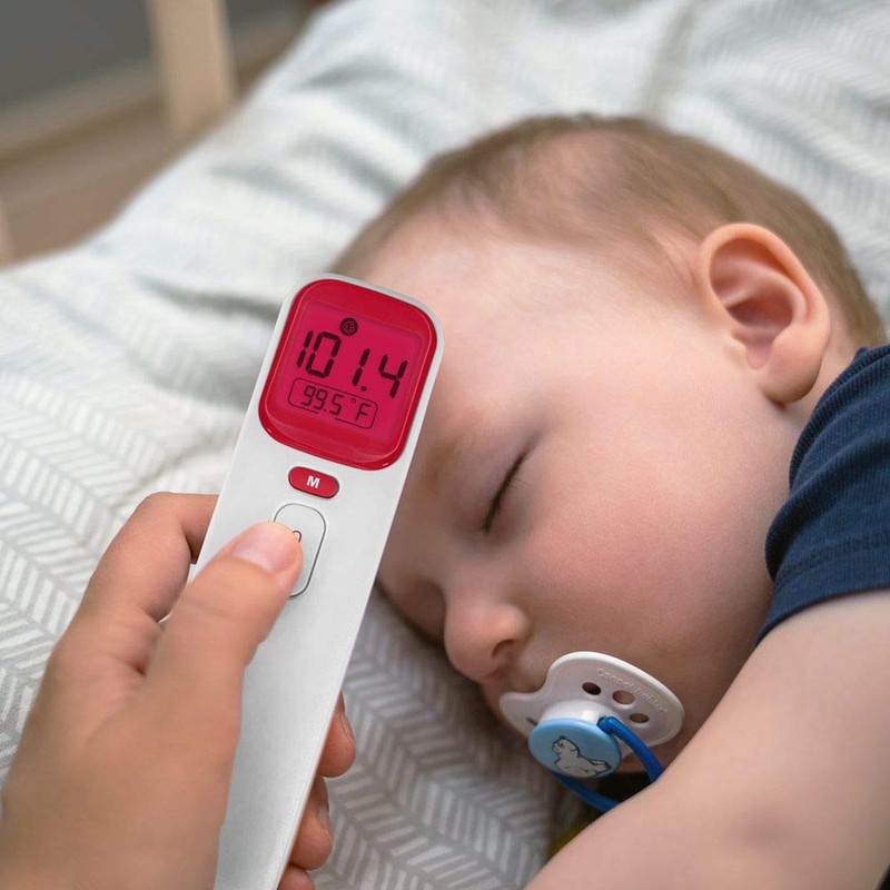 Escali Ear and Forehead Thermometer, Fever Alarm and Large Backlit
