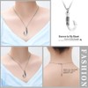 Hearbeingt Fish Hook Cremation Jewelry for Ashes, Memorial Urn Necklace
