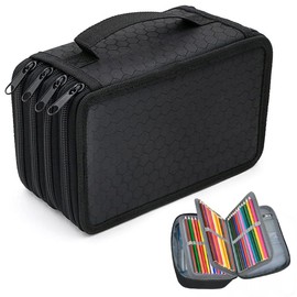 VOHESEA Pencil Case Large 72 Slots Pencil Case: Portable Waterproof Pencil Case, Removable, Large Capacity, with Zip, for School, Office, Children, Boys, Students, Colouring Pencils, Marker Pencil