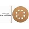 Truper DIRO-512, Disco de lija roto orbital 5", grano 120,