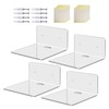 QYCX 12Pcs Acrylic Shelves Acrylic Floating Shelves Acrylic Shelves Wall