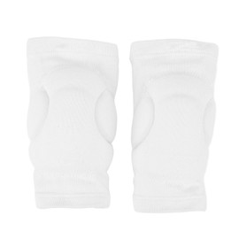 1 Pair Thickened PU Protective Knee Pads Collision Avoidance Breathable Sports Knee Guards Braces White M Size