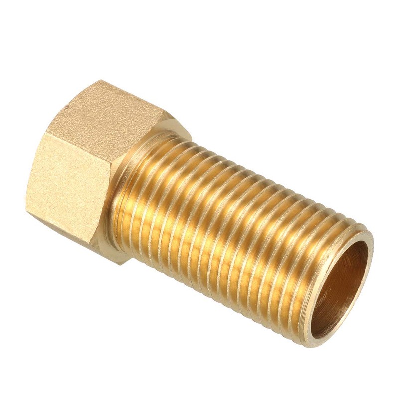 sourcing map Brass Threaded Pipe Fitting G1/2 Male x G1/2