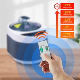 TaTalife 4L Sauna Steamer, Portable Steam Generator, 1500W Large Stainless Steel Pot Generator, Home SPA Fumigation Steam Machine with Touch Button, Timer Display and Remote Control