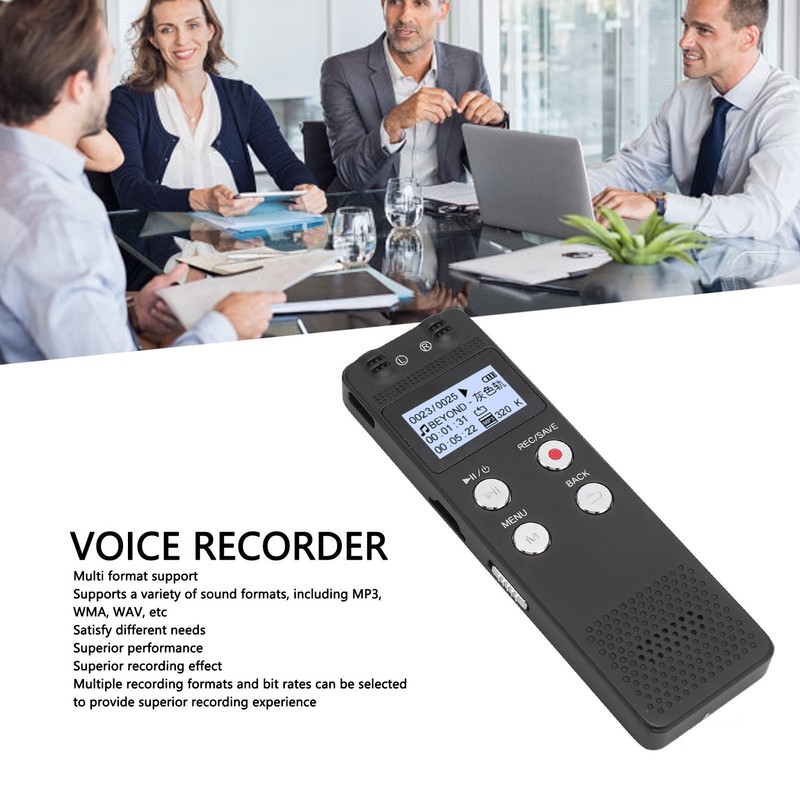 Digital Voice Recorder Multifunction Clear Sound One Click Recording MP3