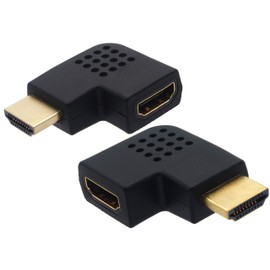 Audio Fan HDMI Converter Adapter Male to Female Terminal Direction Converter 90 Degree + 270 Degree Set