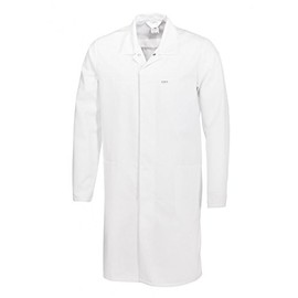 BP 1673-500-21-XLn Unisex Coat, 1/1 Sleeves with Adjustable Slit Cuffs, 210.00 g/m² Fabric Blend, White, XLn