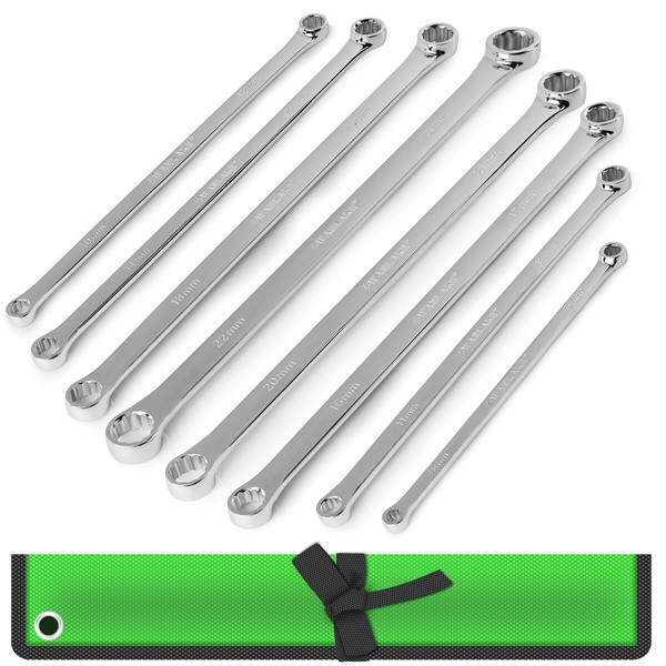 SWANLAKE 8PCS Extra Long Double Box End Wrench Set, CR-V,