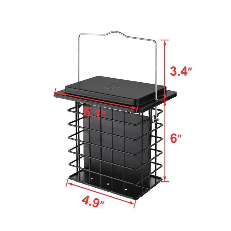 iBorn Suet Feeder Suet Bird Feeders [Double Capacity] for Outside