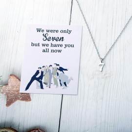 BLEOUK Korean Band Pendant Necklace Korean Popular Music Band Fans Lover Gift Popular Music Jewelry (We were only Seven NE)