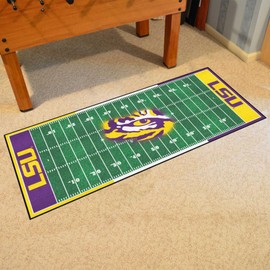 Fanmats 7382 Louisiana State University Tigers Polyester Football Field Runner