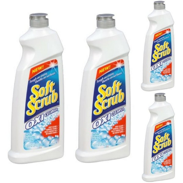 Soft Scrub Oxi Cleanser, 24 Ounce (4 Pack)