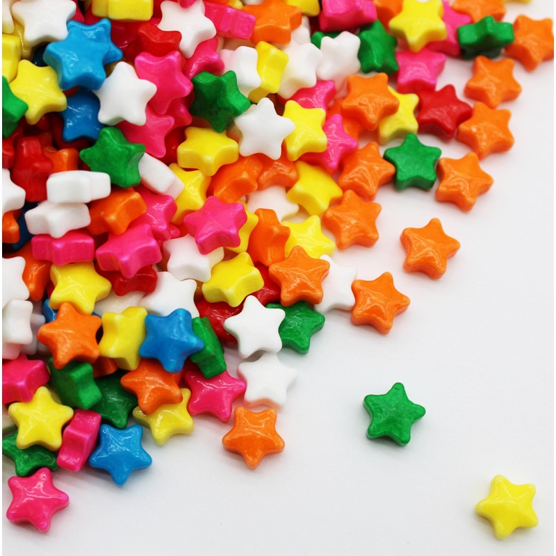 Mini Assorted Rainbow Hard Candy Stars 1 Pound - Star