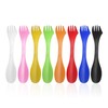 QIHUAN 8 Pieces Plastic Forks, Reusable Tableware, Outdoor Portable Spoons,