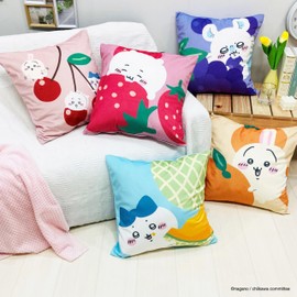 MORIPiLO 4621297 Chiikawa Morishita Cushion Cover, Bunny, Orange, 17.7 x 17.7 inches (45 x 45 cm), Sofa, Backpad, Pillow, Character Goods, Small and Cute