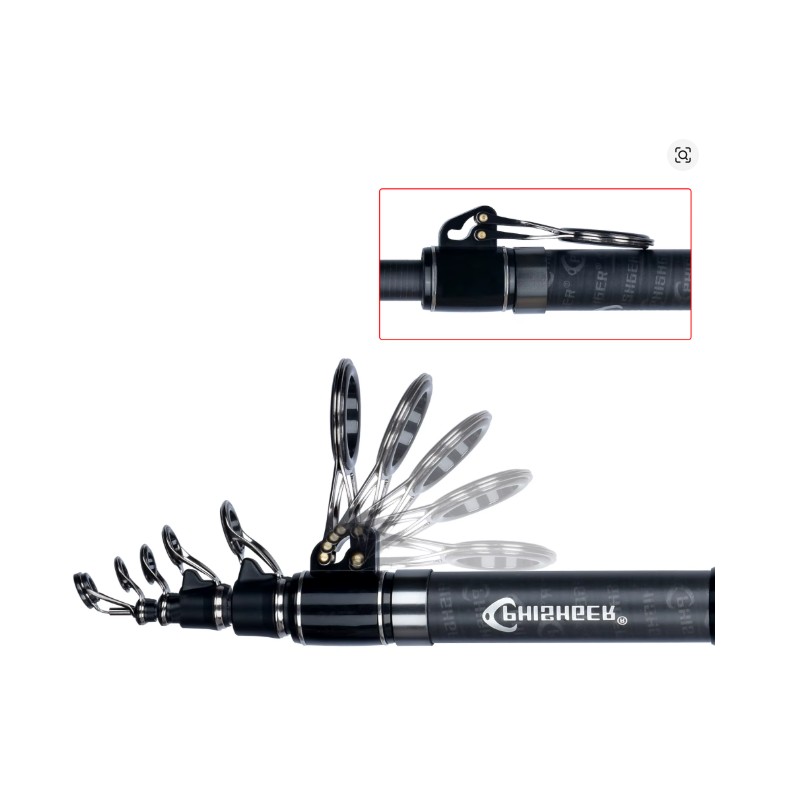 Toolzia Carbon Telescopic Surf Fishing Rod - Travel Spinning Rod