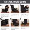 Velvet Plush Stretch Computer Office Chair Cover with Armrest,Solid Color