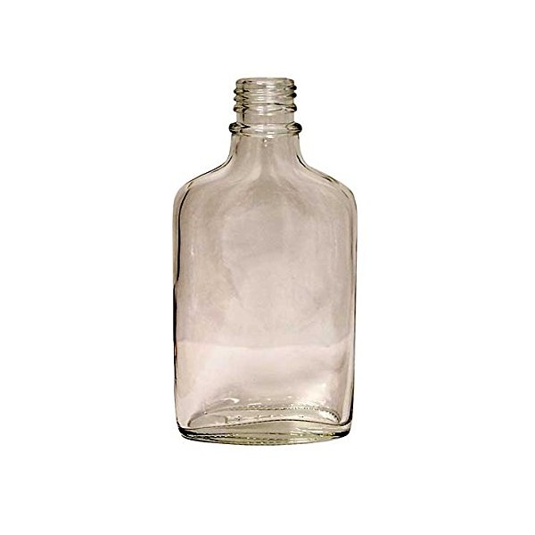 200 ml Flint Glass Flask with Metal Caps- Case of
