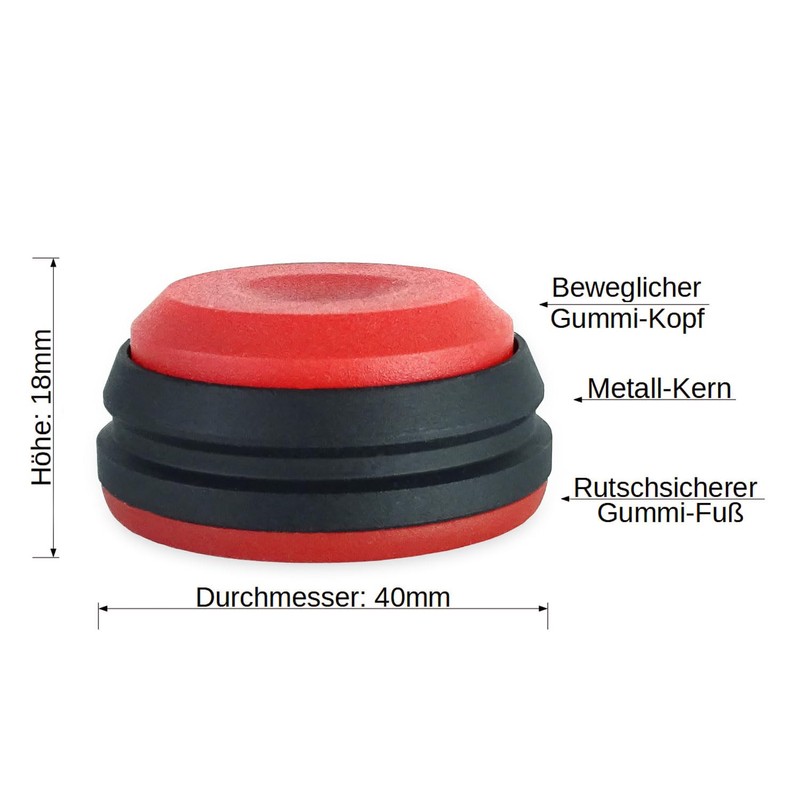 keepdrum SSA300RD Speaker Feet for Two Boxes Vibration Damper Speaker