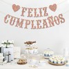 Feliz Cumpleaños Banner Glitter (Rose Gold)