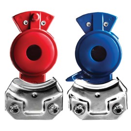 Tectran 1012ES-R Supreme Powder Coated Gladhands | Service & Emergency | 1/2" Port A | Red & Blue