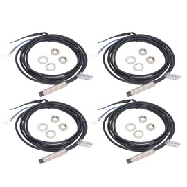 4 Sets 8mm Proximity Sensor Inductive Proximity Switch NPN 2 Wire NC Contact 6‑36VDC 2mm Detection Distance