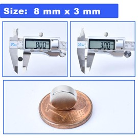 35Pcs Magnets for Crafts, 8x3mm Strong Fridge Neodymium Magnet s Small Crafts Magnet s for Muti-Use, Round Rare Earth Magnets for Refrigerator, DIY, Office