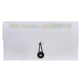 13-Pocket Expanding File with Button & String Closure, Junior Size, Coupon Accordion File Folder Mini Organizer Coupon Binder Wallet for Cards Bills Receipts Checks Invoice Pouch with Label Tabs