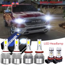 Unbranded For 2019 - 2021 Ram 1500 2500 3500 6000K LED Headlight Hi/Low Beam+ Fog Light 6X