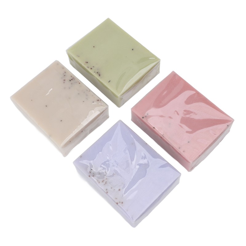 4pcs Exfoliating Soap Set Moisturizing Colorful Sea Salt Shea Butter