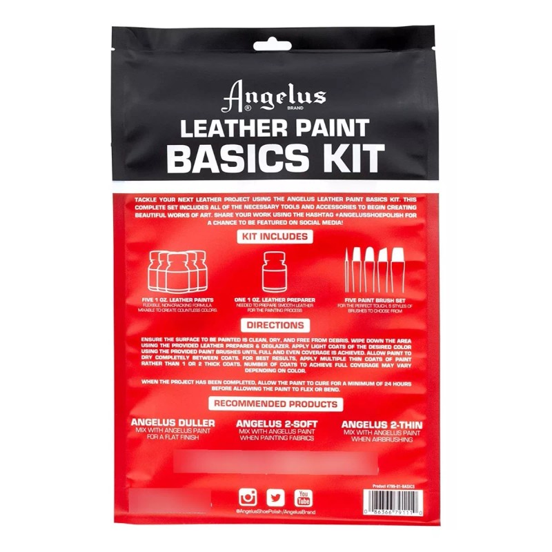 Angelus Kit Pintura Piel Cuero Angelus 5 Kit Basico Tenis