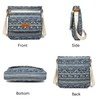 Malirona - Bolso bandolera de lona para mujer, diseño floral,
