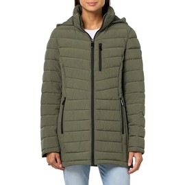 Nautica Women's Removable Hooded Water Resistant Puffer Jacket, Sage, X-Large