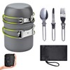 HomeCraft Camping Cookware Mess Kit Lightweight – Durable Space-Saving Construction