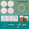 MAMUNU Embroidery Stitch Practice Kit, 4 Pack Embroidery Kit for