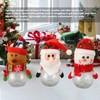 3pcs Christmas Candy Jars Transparent Clear Plastic Biscuits Jars Decorative