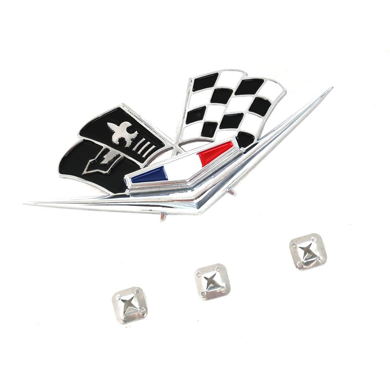 2Pcs 1962-1963 Impala 327 409 Belair Front Fender Emblem Replacement