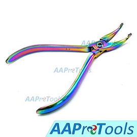 AAProTools Multi Titanium Rainbow Color How Curved Plier Dental Orthodontics Wire Bending Instrument