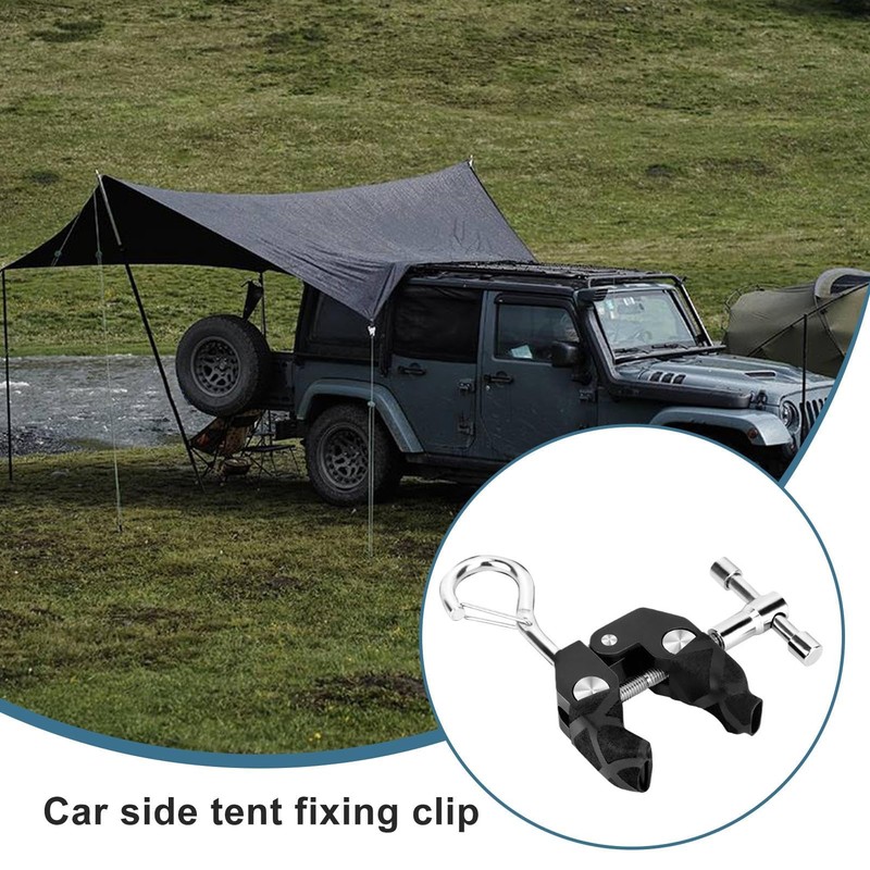 Car Side Awning Clamp Grip, Awning Mounting Rod Fixing Clip