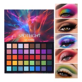 UCANBE Paleta de Sombras de Ojos Profesional 40 Colores – Mate y Brillante – Alta Pigmentación, Larga Duración, Resistente al Agua