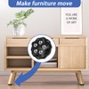 8Pcs Self Adhesive Caster Wheels Stainless Steel 360° Swivel Low