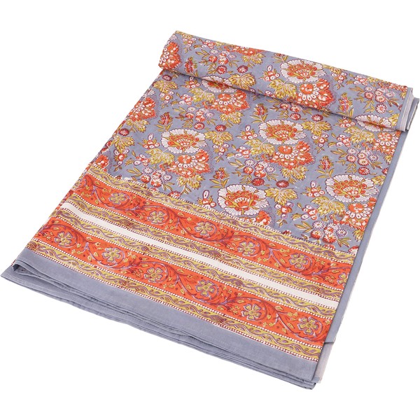 GURU SHOP Block Print Bedspread, Bed & Sofa Throw, Handmade