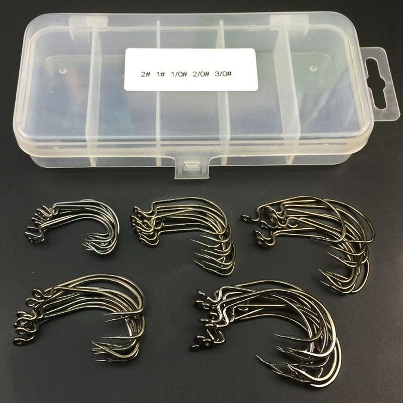 255Pcs Fishing Hooks High Carbon Steel Worm Senko Bait Jig