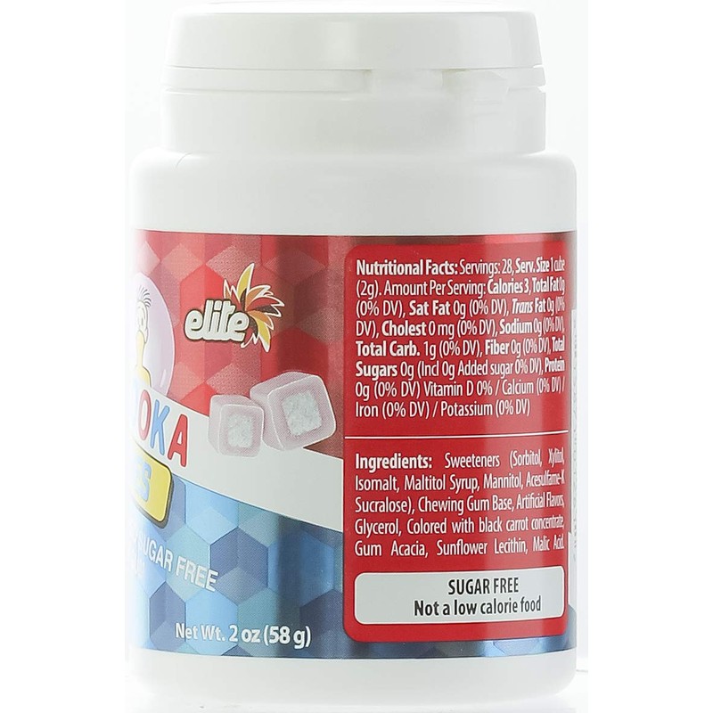 Elite Bazooka Flavored Gum Cubes Sugar Free Bubble Gum Cubes,