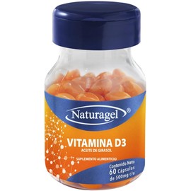 D3 | Vitamina D3 | 60 Capsulas Softgels de 500 mg | Suplemento Alimenticio para la Salud Osea e Inmune | Naturagel